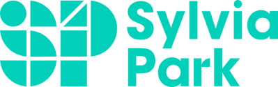 Sylvia Park logo. See testimonials about Sylvia Park, a leading shopping and entertainment destination. Teal geometric design.